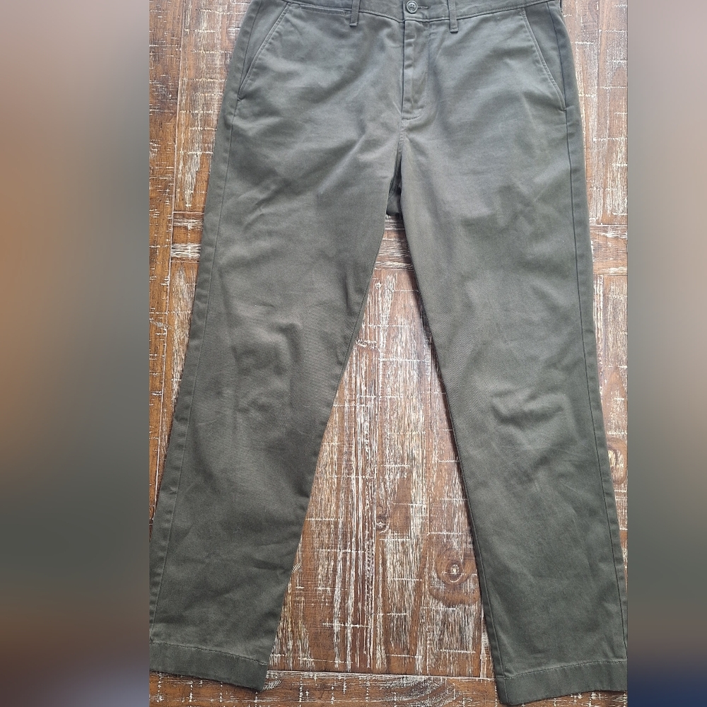 J. Crew Mens (Lot Of 2) Chino Pants (32x30 Tag) Actual Size 34x29 Green & Beige - Picture 3 of 16